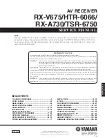 Yamaha RX-V675 Service Manual preview