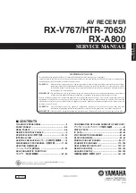 Yamaha RX-V767 Service Manual preview