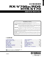 Yamaha RX-V795a Service Manual preview