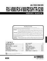 Yamaha RX-V800 Service Manual preview