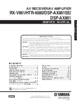 Yamaha RX-V861 Service Manual preview