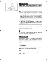 Preview for 5 page of Yamaha RX10RTL Owner'S Manual