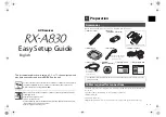 Предварительный просмотр 2 страницы Yamaha RXA830 Easy Setup Manual