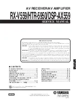 Yamaha RXV559 - AV Receiver Service Manual preview