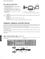 Preview for 2 page of Yamaha RXV559 - AV Receiver Service Manual