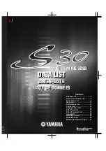 Yamaha S-30 Data List preview