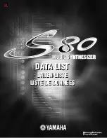 Yamaha S-80 Data List предпросмотр