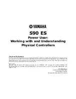 Yamaha S90 ES Short Manual preview