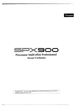 Предварительный просмотр 2 страницы Yamaha SPX900 Manuel De Fonctionnement