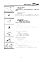 Предварительный просмотр 14 страницы Yamaha SRX600 Service Manual