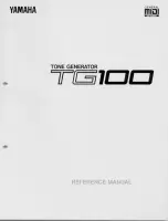 Yamaha TG100 Reference Manual preview