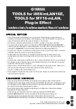 Yamaha TOOLS for MY16-mLAN Installation Manual preview