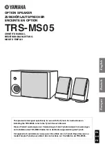 Предварительный просмотр 1 страницы Yamaha TRS-MS05 Mode D'Emploi