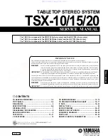 Preview for 1 page of Yamaha TSX-10 Service Manual