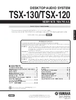 Предварительный просмотр 1 страницы Yamaha TSX-130 Service Manual