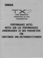 Yamaha TX-7 Performance Notes предпросмотр