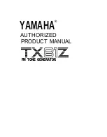 Yamaha TX-81Z Product Manual preview
