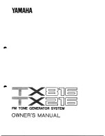 Предварительный просмотр 1 страницы Yamaha TX816 Owner'S Manual