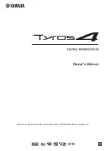 Yamaha Tyros4 Owner'S Manual preview