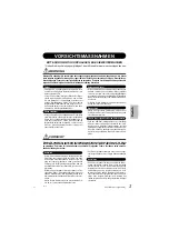 Preview for 3 page of Yamaha UW10 Eigentümer-Handbuch