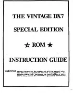 Yamaha Vintage DX7 Special Edition ROM Instruction Manual preview