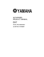 Yamaha Vintage DX7 Special Edition ROM Operation Manual preview