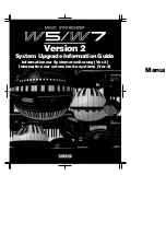 Yamaha W5 System Upgrade Manualbook preview