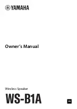 Yamaha WS-B1A Owner'S Manual preview