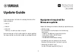 Yamaha YAS-107 Update Manual preview