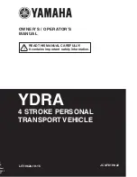 Yamaha YDRA Owner'S And Operator'S Manual preview