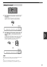 Предварительный просмотр 45 страницы Yamaha YSP 1000 - Digital Sound Projector Five CH... Owner'S Manual