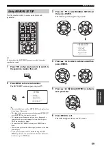 Предварительный просмотр 73 страницы Yamaha YSP 1000 - Digital Sound Projector Five CH... Owner'S Manual