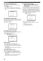 Предварительный просмотр 80 страницы Yamaha YSP 1000 - Digital Sound Projector Five CH... Owner'S Manual