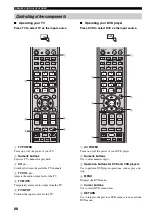 Предварительный просмотр 92 страницы Yamaha YSP 1000 - Digital Sound Projector Five CH... Owner'S Manual