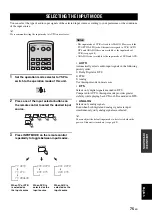 Предварительный просмотр 79 страницы Yamaha YSP 1100 - Digital Sound Projector Five CH... Owner'S Manual