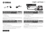 Preview for 1 page of Yamaha YSP-2700 Manual