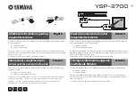 Yamaha YSP-2700 Manual preview