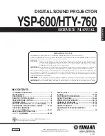 Yamaha YSP-600 Service Manual preview