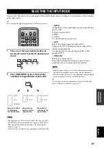 Предварительный просмотр 85 страницы Yamaha YSP 800 - Digital Sound Projector Five CH... Owner'S Manual