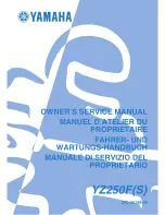 Yamaha YZ250F(S) Owner'S Service Manual preview