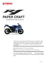 Yamaha YZF R1 Assembly Instructions preview