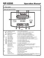 Предварительный просмотр 5 страницы Yamato DP-6200 Operation Manual