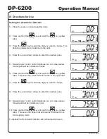 Предварительный просмотр 10 страницы Yamato DP-6200 Operation Manual