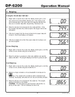 Предварительный просмотр 11 страницы Yamato DP-6200 Operation Manual