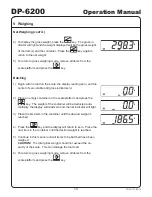 Предварительный просмотр 12 страницы Yamato DP-6200 Operation Manual