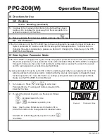 Preview for 9 page of Yamato PPC-200 Operation Manual