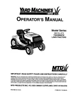 Preview for 1 page of Yard Machines 668 Operator'S Manual