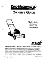Preview for 1 page of Yard Machines Series 080 Owner'S Manual