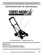 Yard-Man 100 Series Operator'S Manual preview