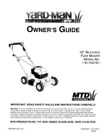 Preview for 1 page of Yard-Man 11B-106C401 Owner'S Manual